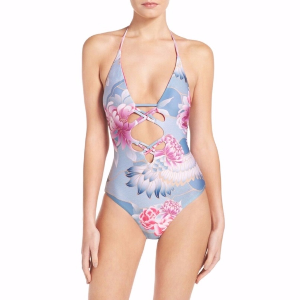 Isabella Rose Floral Birds of a Feather Swimsuit
